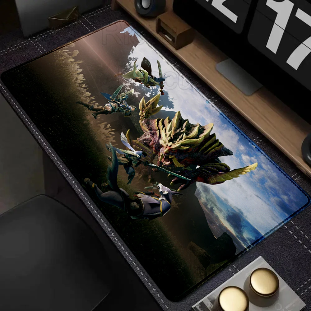 Big Mouse Pad Monster Hunter Rise Gaming Accessories Computer Keyboard Carpet Large Office Kawaii Desk Mats Pc Gaming Mouse pad