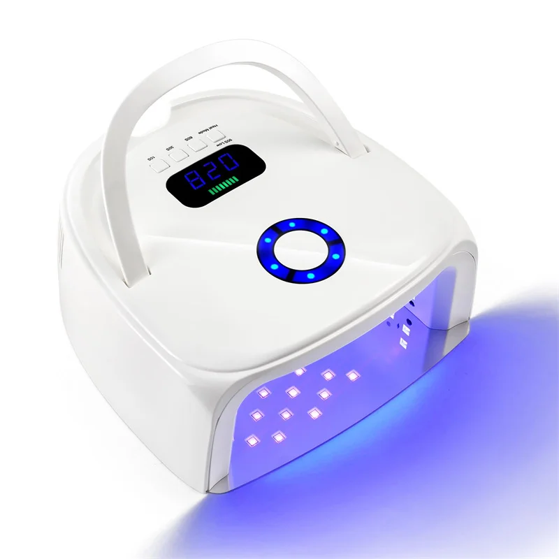 Customizable 96W Cordless Rechargeable Wireless Nail Lamp Dryer Drying Tool with 42pcs nail beads for Nail Care