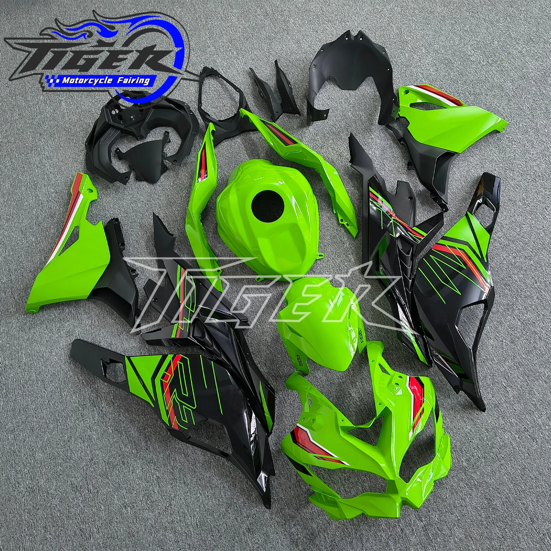 High Quality Black Red Abs Plastics Injection Mold Motorcycle Fairing Kit Fit for Kawasaki Ninja Zx25R Zx4R Zx4Rr 2021 - 2024