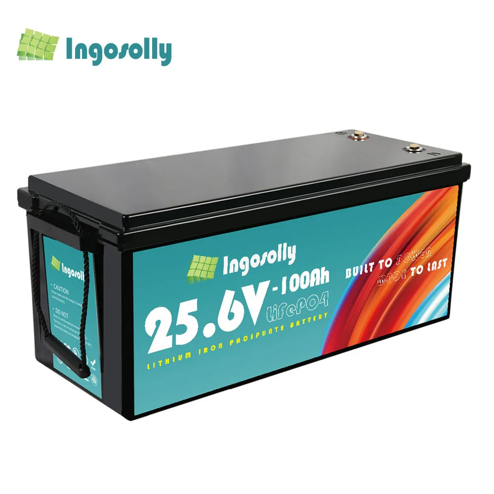 LiFePO4 Battery 100 Ah 24V, Lithium Battery 6000 Cycles and BMS Protection for Motorhome, Camping, Solar System, Boat