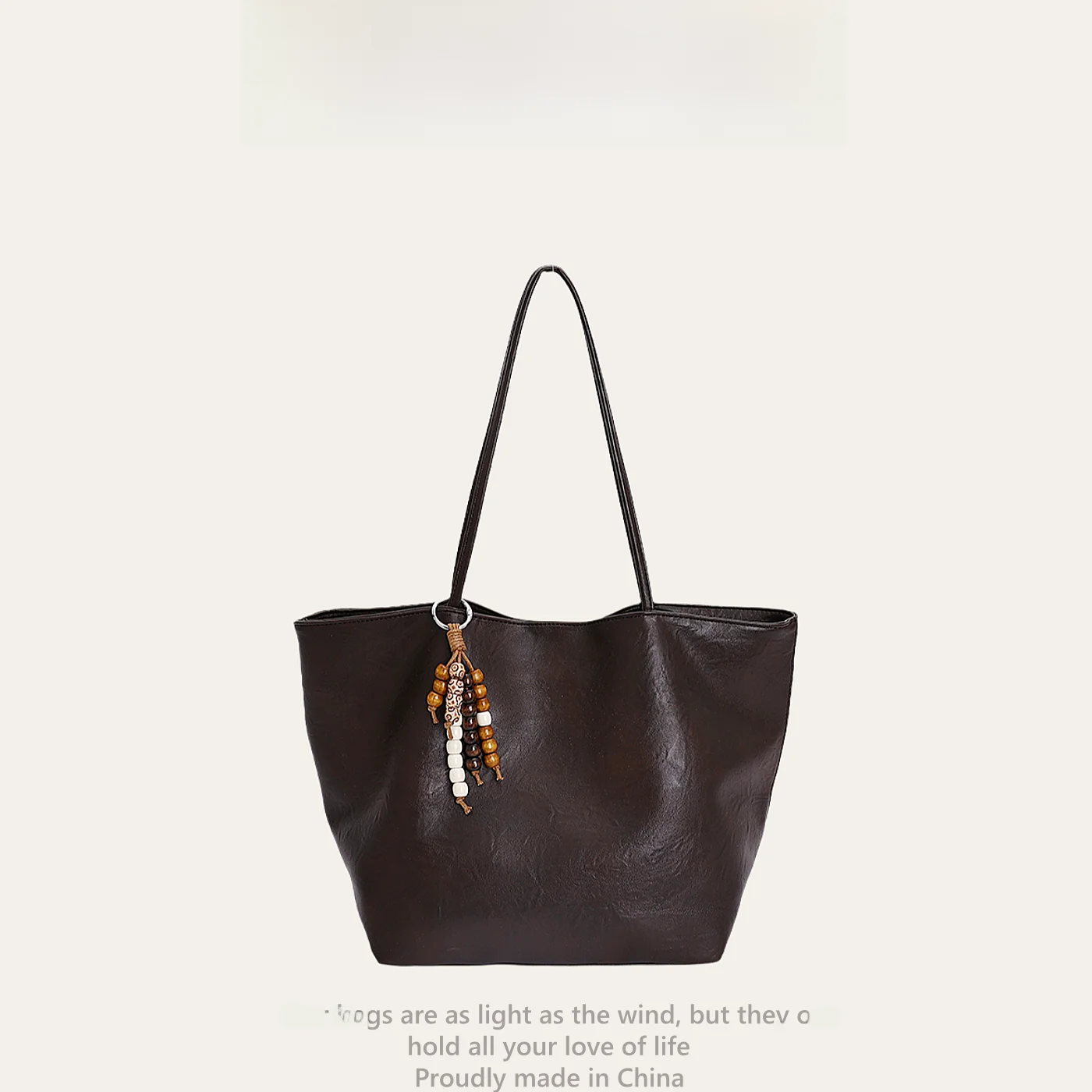 

Large Capaci Soft Leather Tote Bag for Commuting Underarm Women's oulder Bag Brown Autumn Winter YZ High-End Sensation