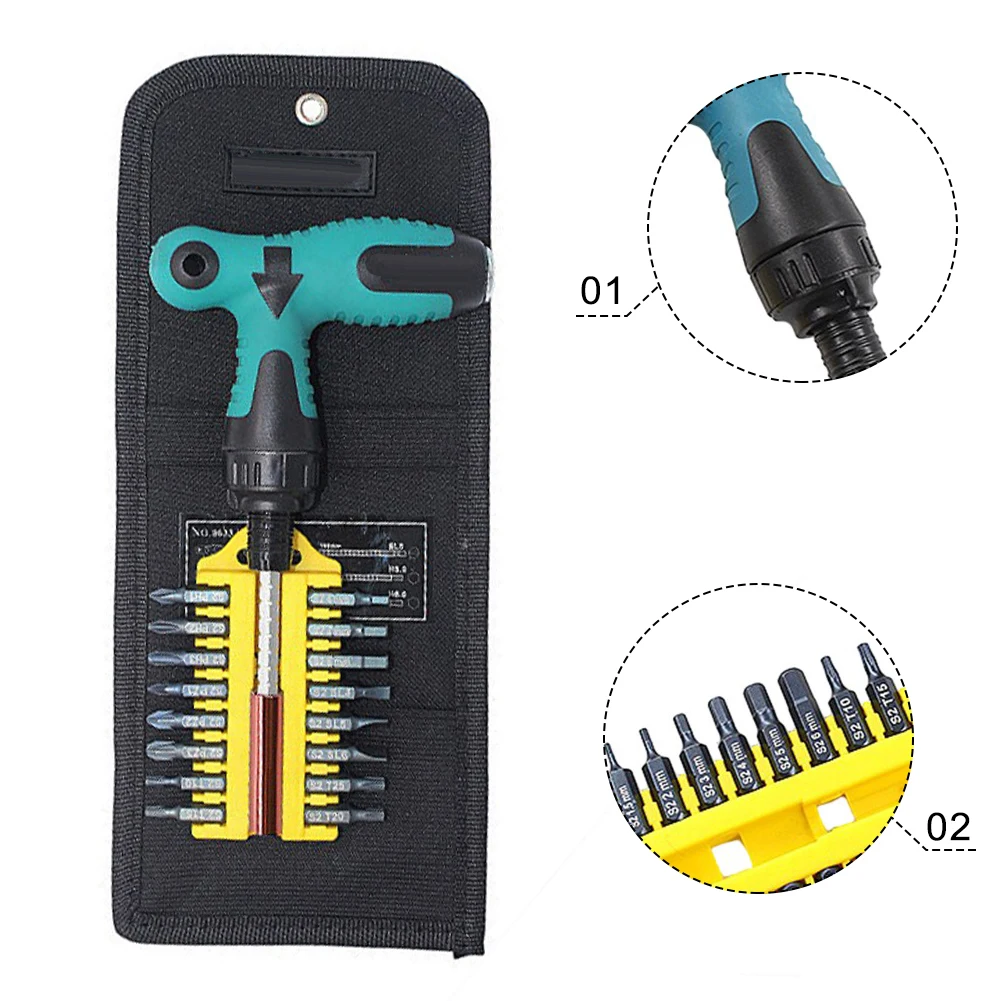 Imagem -03 - Extensível Ratchet Screwdriver Security Bit Grupo Porta-ferramentas Magnético com Torx Hex Star Screwdriver Bits Ferramentas