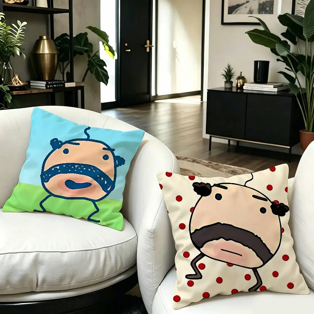 Pixel funny cartoon game art O-Oyajitchi Maple Design Cushion Cover Happy Autumn Harvest decor Holiday Decorati Pillow Cover