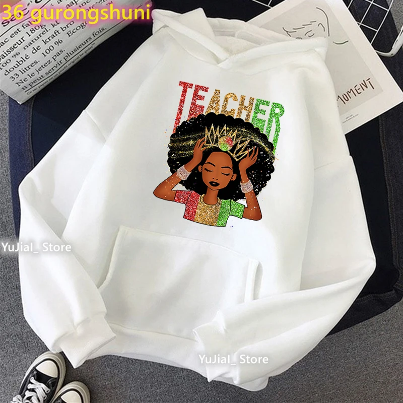 New Funny Cap Hoody Femme Teach Love Inspire Graphic Print Sweatshirt Women'S Clothing Teacher Life Tracksuit Winter/Spring Coat