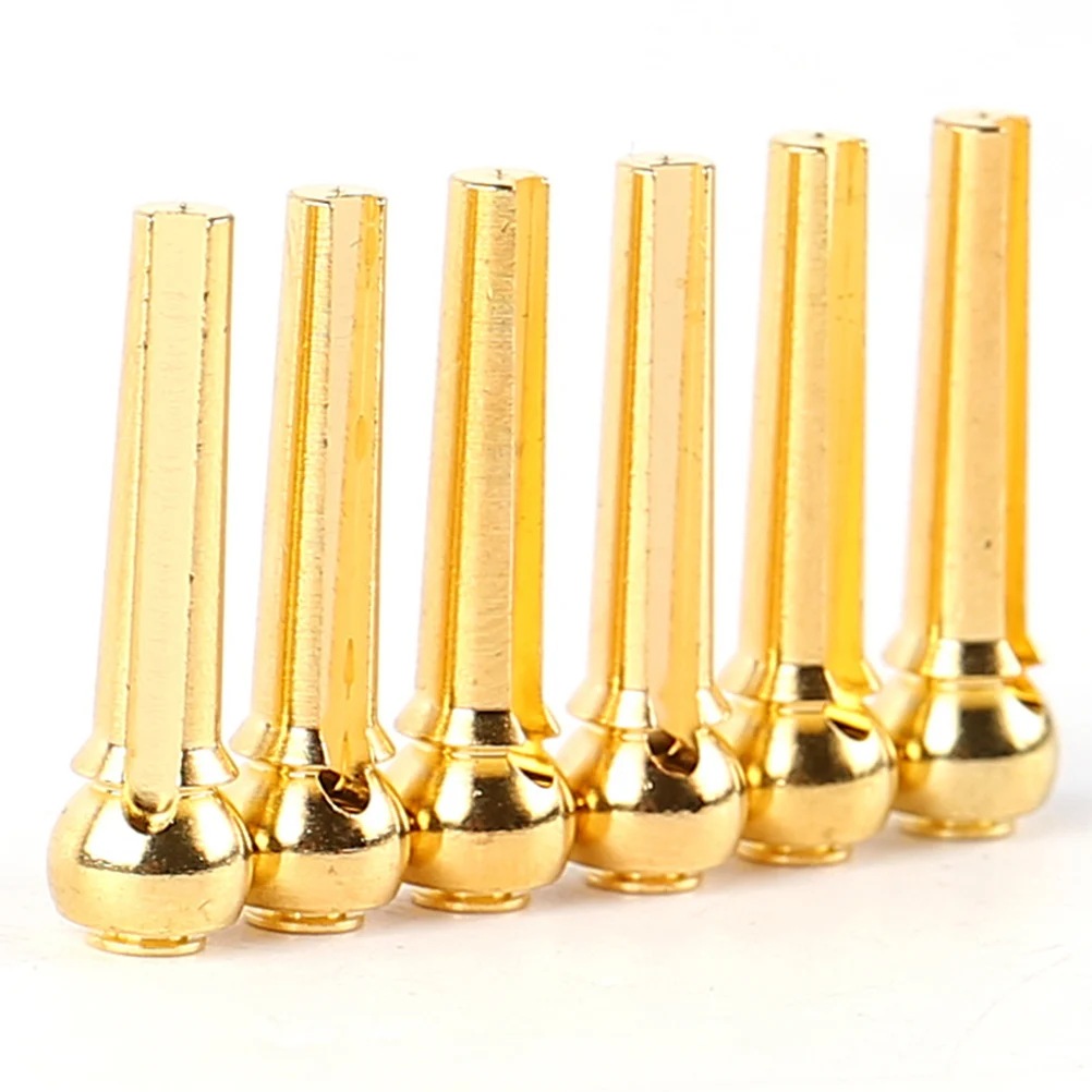 

12 PCS Guitar String Studs Brass Bridge Pins Guitars Replacement Practical Metal