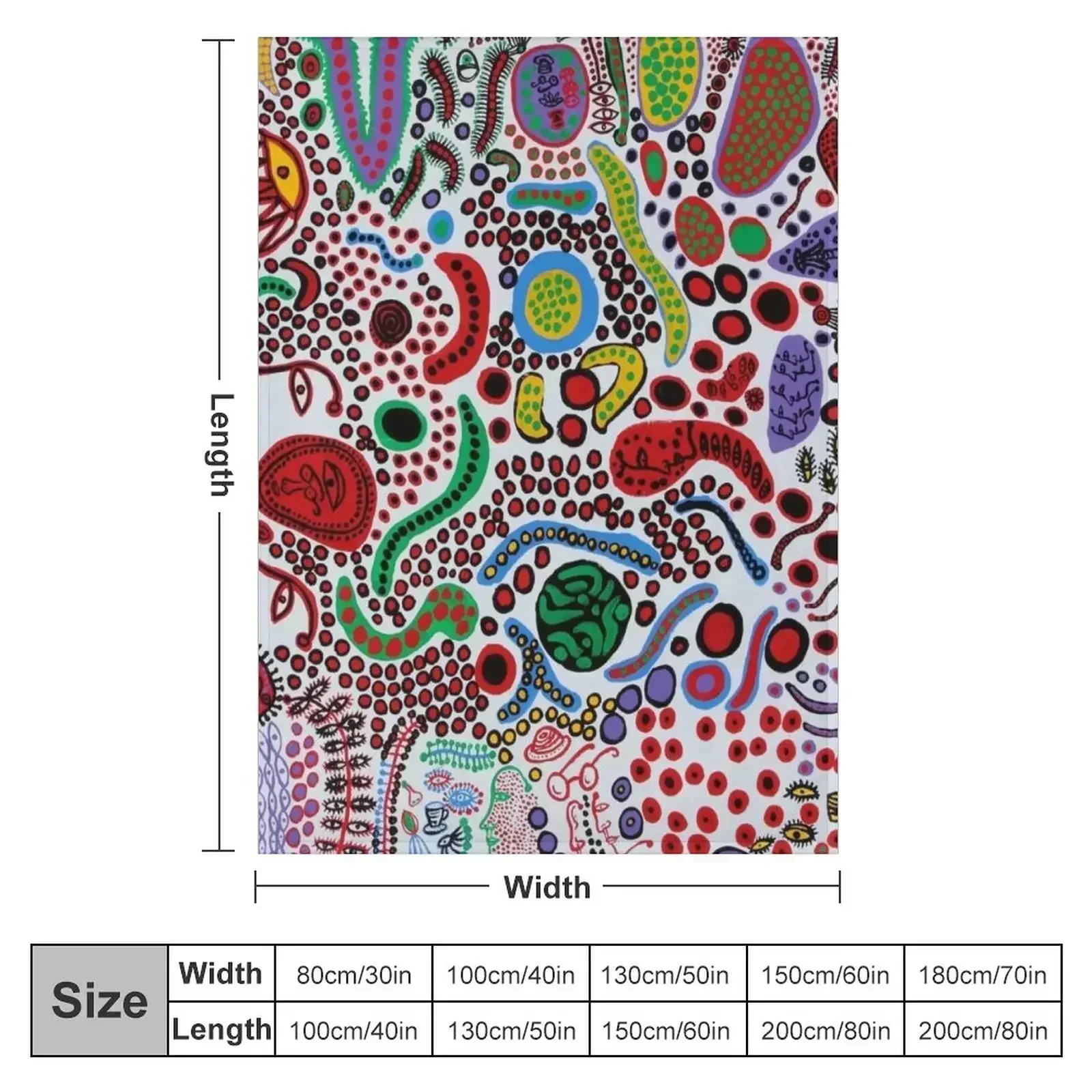 Yayoi Kusama Endless Life of People Throw Blanket Decorative Throw Soft Plaid Furrys Personalized Gift Blankets