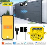 LoraTap Tuya Smart Life sensores de puerta de garaje controlador abridor WiFi interruptor Alexa apertura Control remoto en casa contacto voz