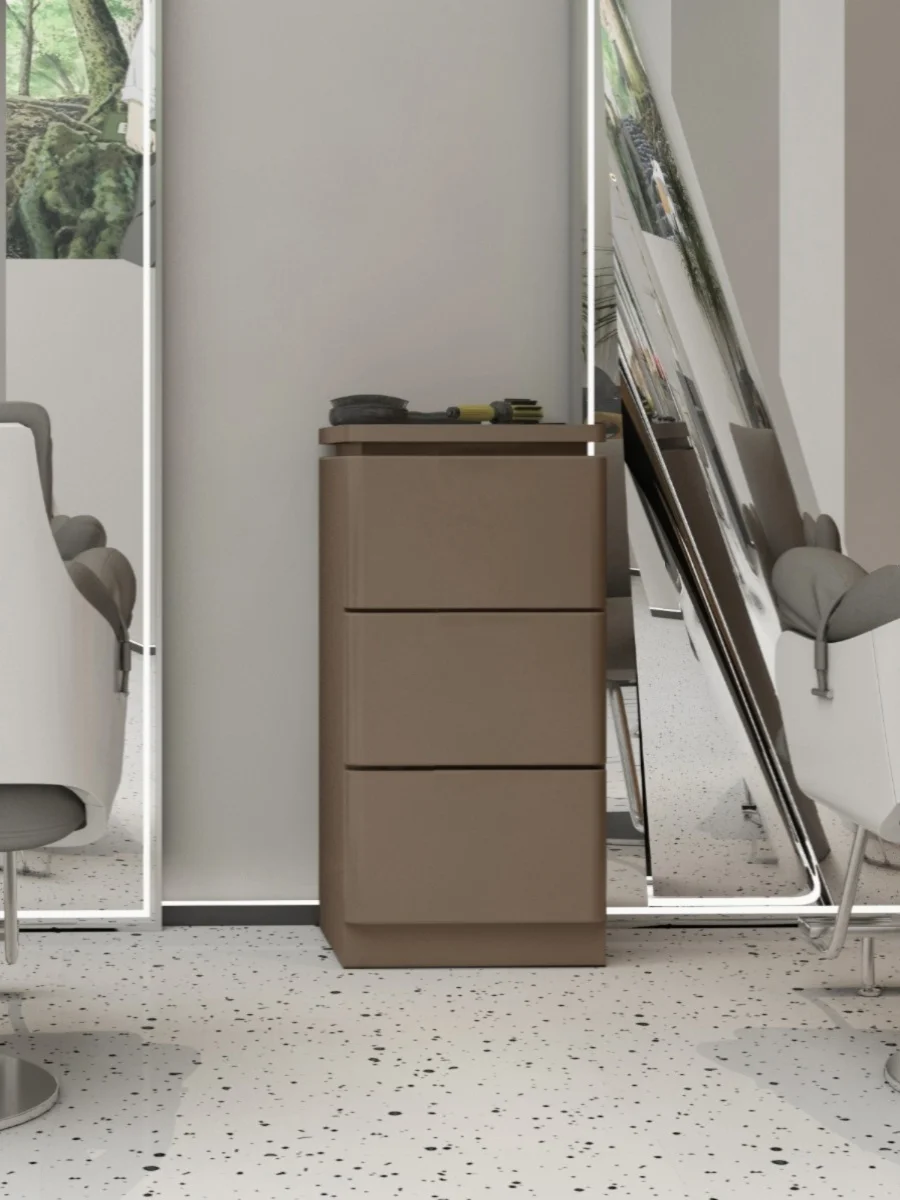 Hairdresser Special Tool Cabinet Stainless Steel Storage Double-sided Cabinet High-end Barber Shop