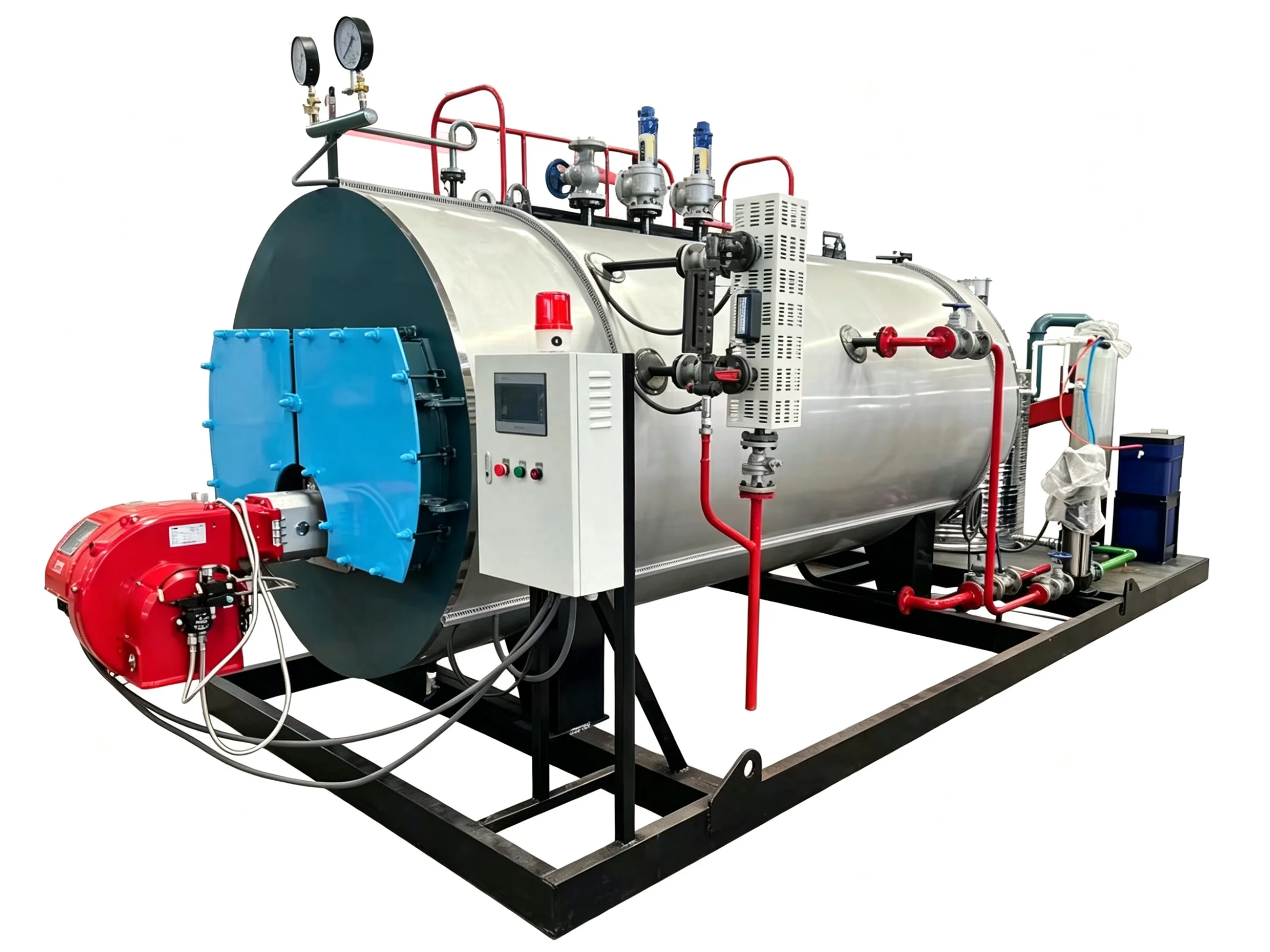 Pre-Assembled Dual Fuel Steam Boiler 1.5 Ton for Textile Industry Global Export Standard CE ISO Certified 1 Year Warranty