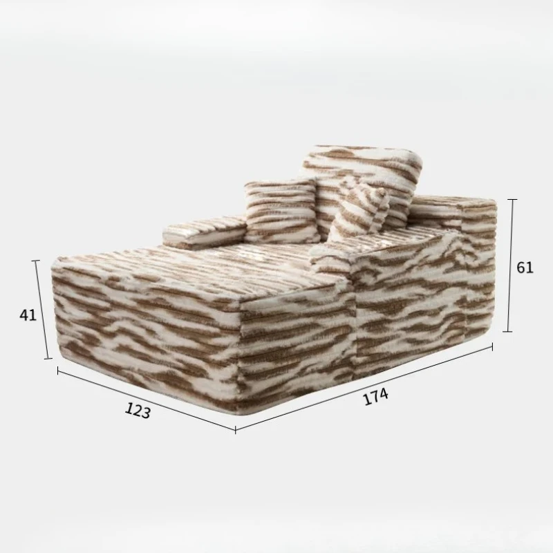 A Vacuum compression integrated molding high-density all-sponge fabric boneless sofa bed