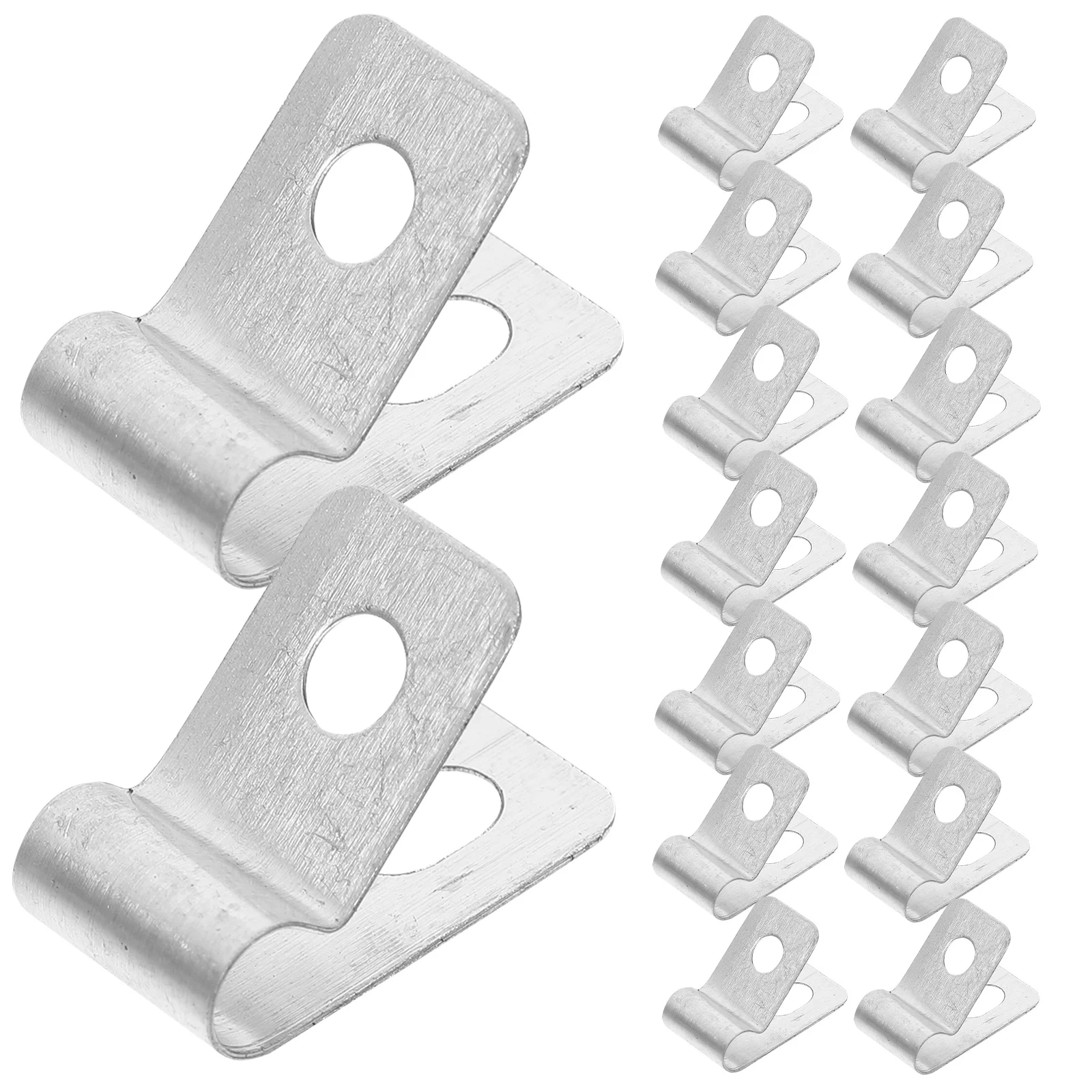 100 Pcs Fence Clip Barb Wire Fencing Metal Clips for Hanging Clamp Cable Fasteners Clamps Cord Vinyl Stainless Steel Wood