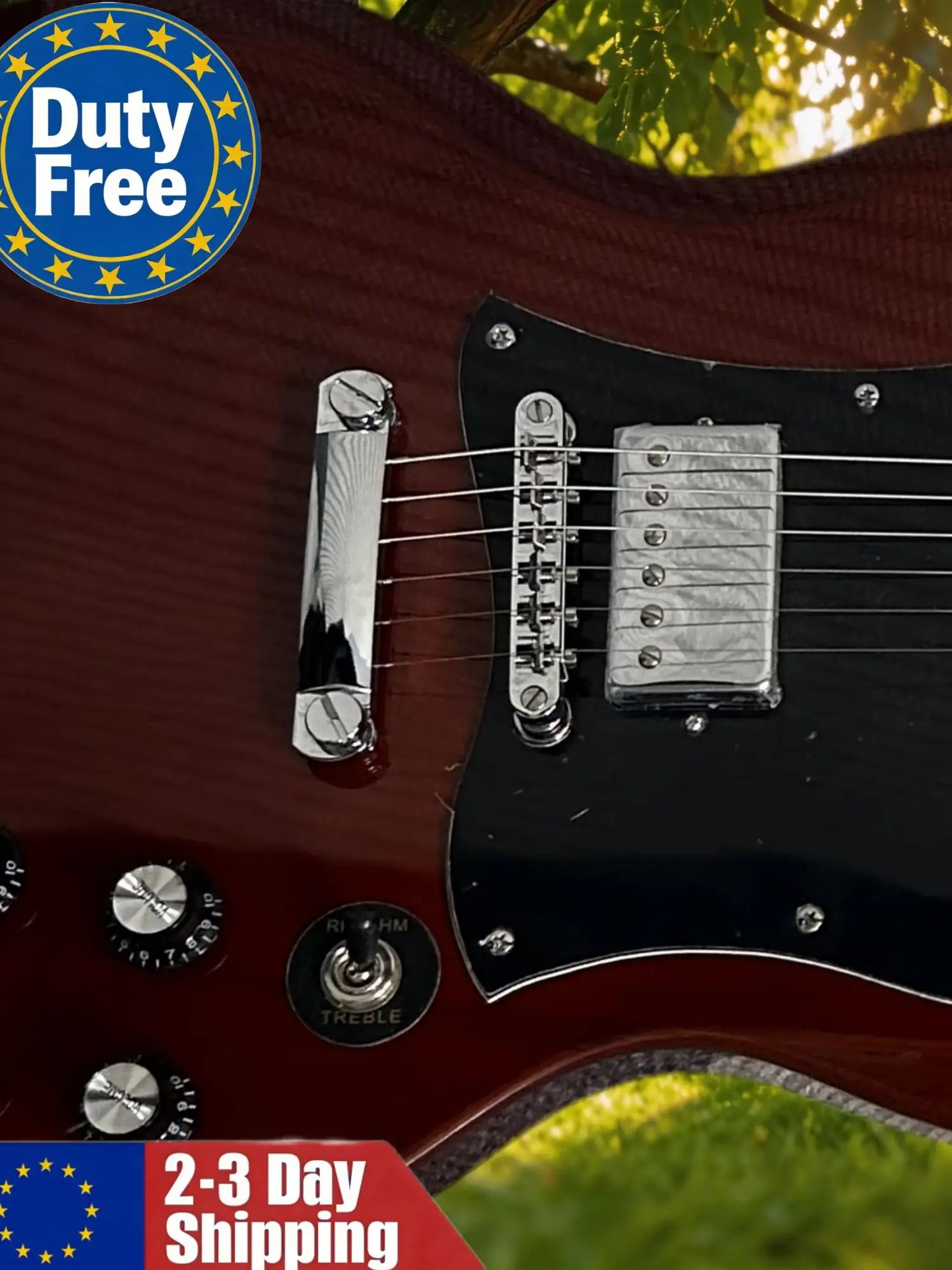 Deutsches Lager: Rote HH-Gitarren-Tonabnehmer mit Palisander-Griffbrett – Vielseitig einsetzbar für Auftritte in verschiedenen Szenarien