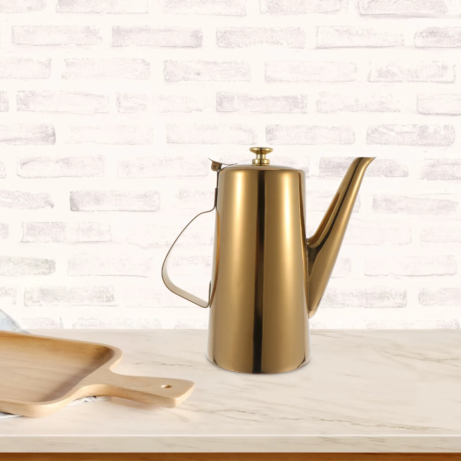 1Pcs Stainless Steel Oil Bottle Kitchen Condiment Dispenser for Olive Oil Vinegar Soy Sauce Balsamic Restaurant Bar Cafe Hotel
