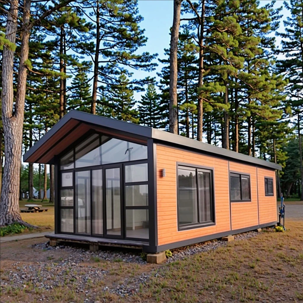 Luxury Portable A-Frame Prefab House Modern Design Steel Structure Resort Home with Light Steel Features
