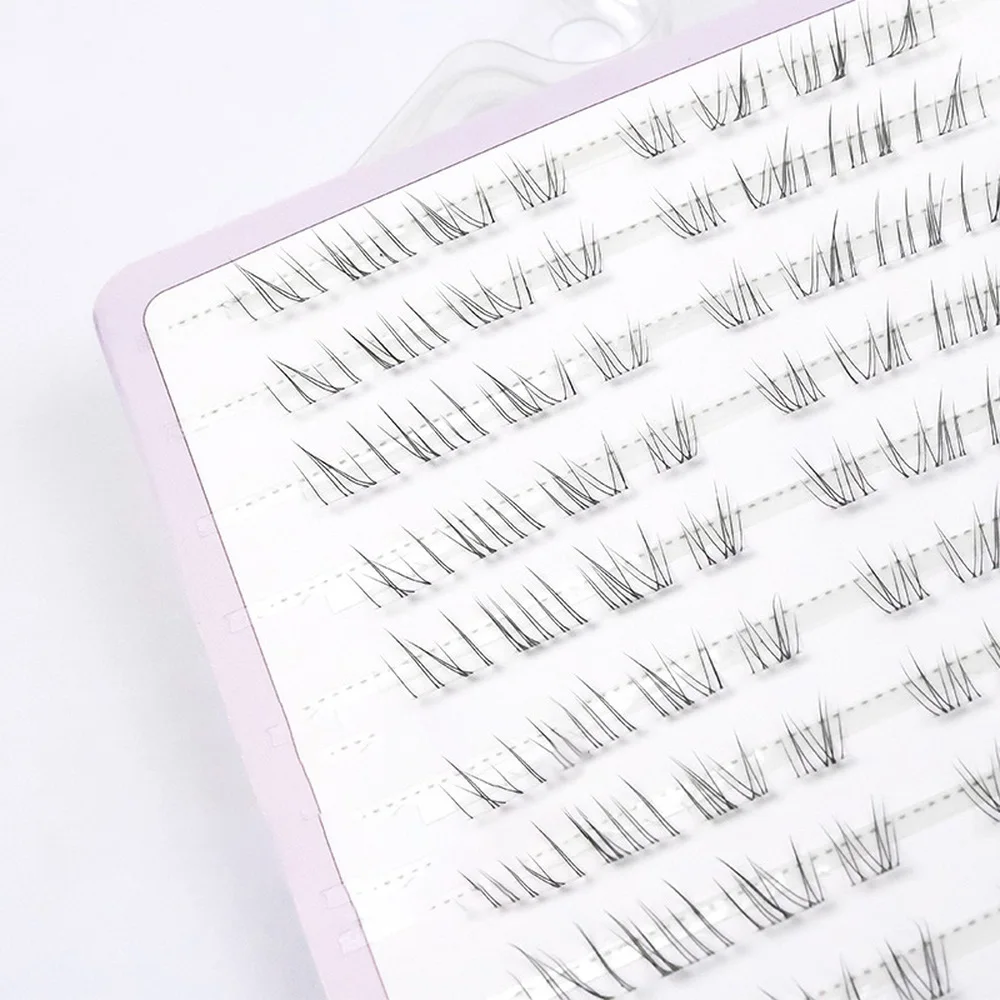 10 行ナチュラルロング下まつげミックス 5-7 ミリメートルシングルクラスターうっすらふわふわボトムまつげエクステンションライトメイク初心者のための