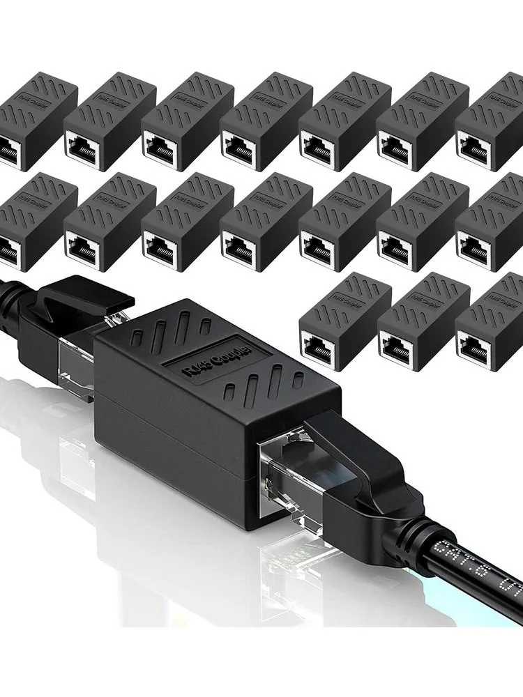 1/5/10/20 szt. Złącze RJ45 Kabel Ethernet Łącznik LAN Cat7 Cat6 Cat5e Przedłużacz Kabla Ethernet Adapter Żeńskie do Żeńskiego — 2