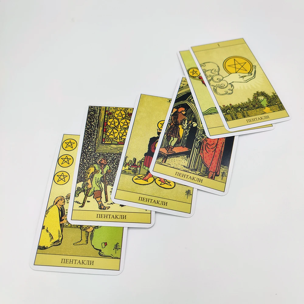 2023 New Russian Instructions Rider Tarot 78 Cards Includes Manual Booklet in Russian Tarot Cards for Beginners