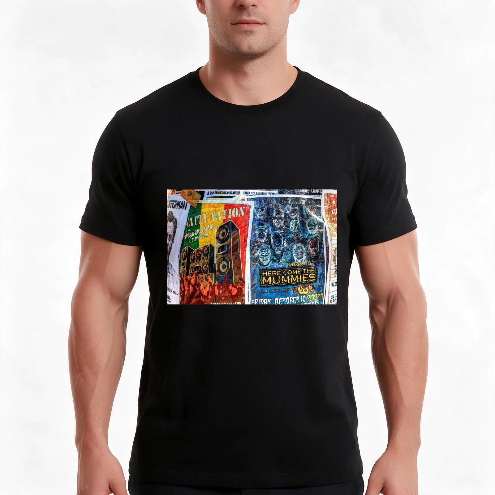 Here Come the Mummies T-Shirt, Summer Casual Cotton Tee, Oversized Streetwear Tops, Vintage Graphic Print, Unisex Men Women