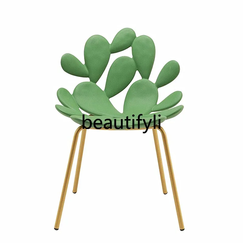 

ss D Cactus Back Chair Nordic Furniture Modern Light Luxury Simple Leisure Dining Chair