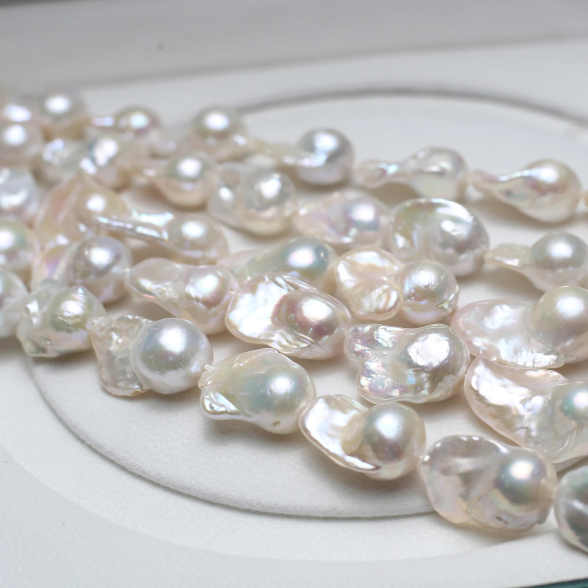 Natural Freshwater Pearl Beads White Baroque Pearl Loose Beads for Jewelry Making DIY Necklace Earrings Bracelet 14x20-15x25mm