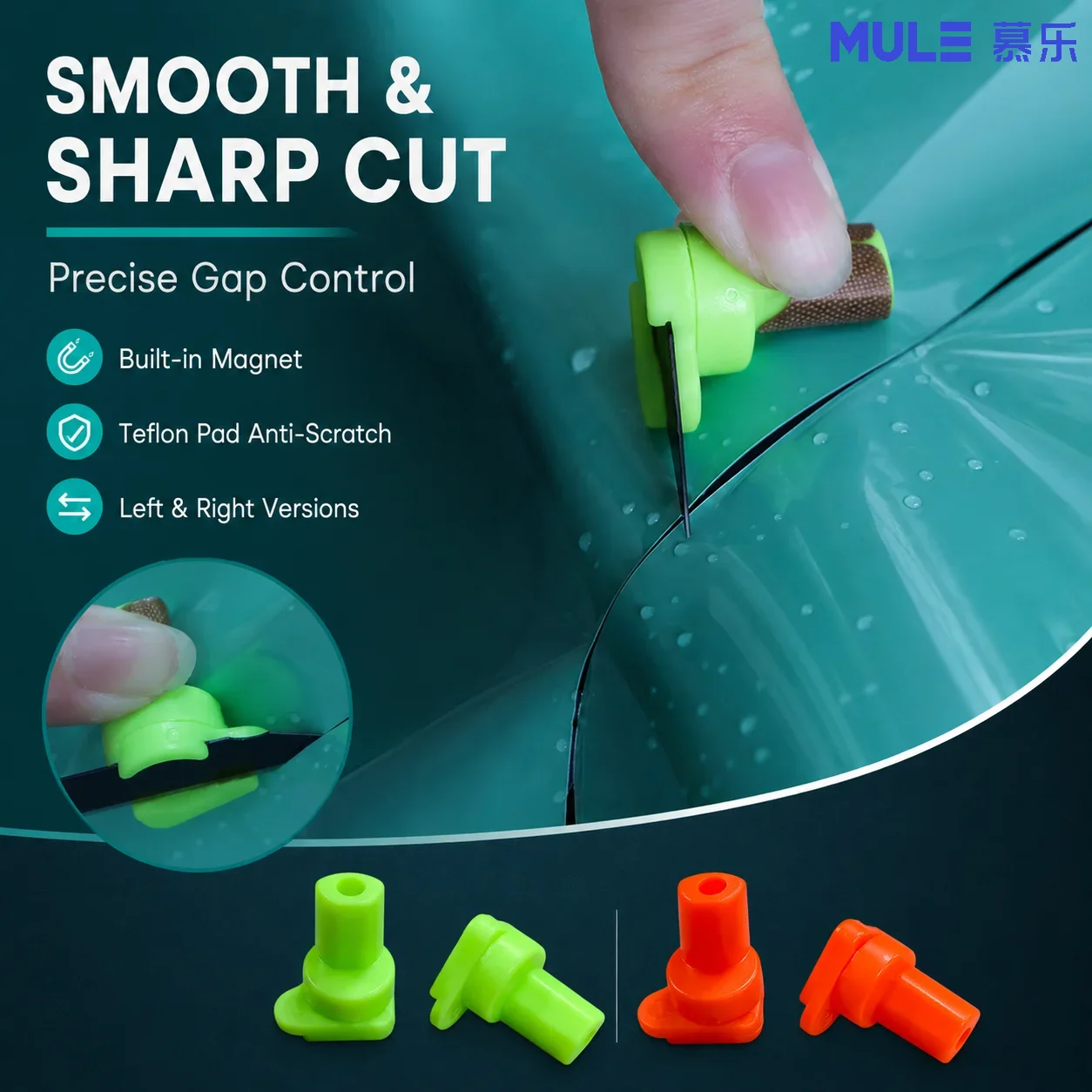 Professional Car Window Tint Film Cutting Kit, Edge Wrapping Utility Knife, Cutting Limiter & Auxiliary Guide