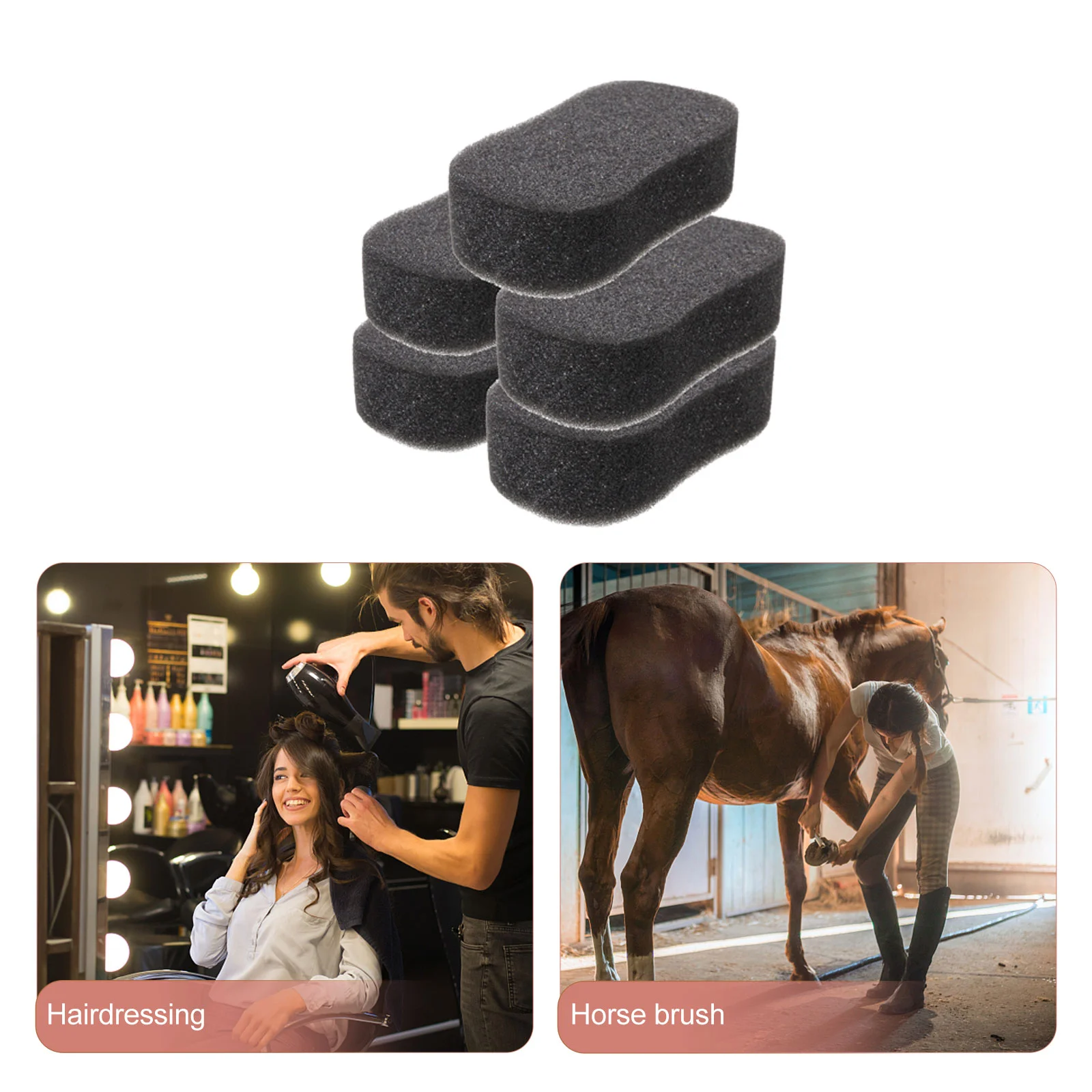 5 pezzi spugna Scrubber giocattolo forniture per la pulizia strumento per la toelettatura del cavallo spugne morbide strumenti per il bagno dell'auto corpo del bambino per la casa