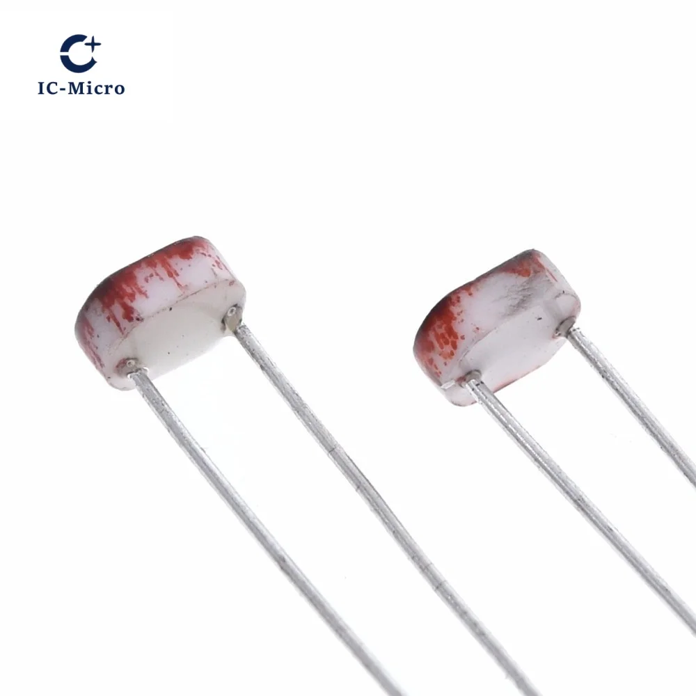 20PCS LDR Photo Light Sensitive Resistor Photoelectric Photoresistor 5528 GL5528 5537 5506 5516 5539 5549 For Arduino