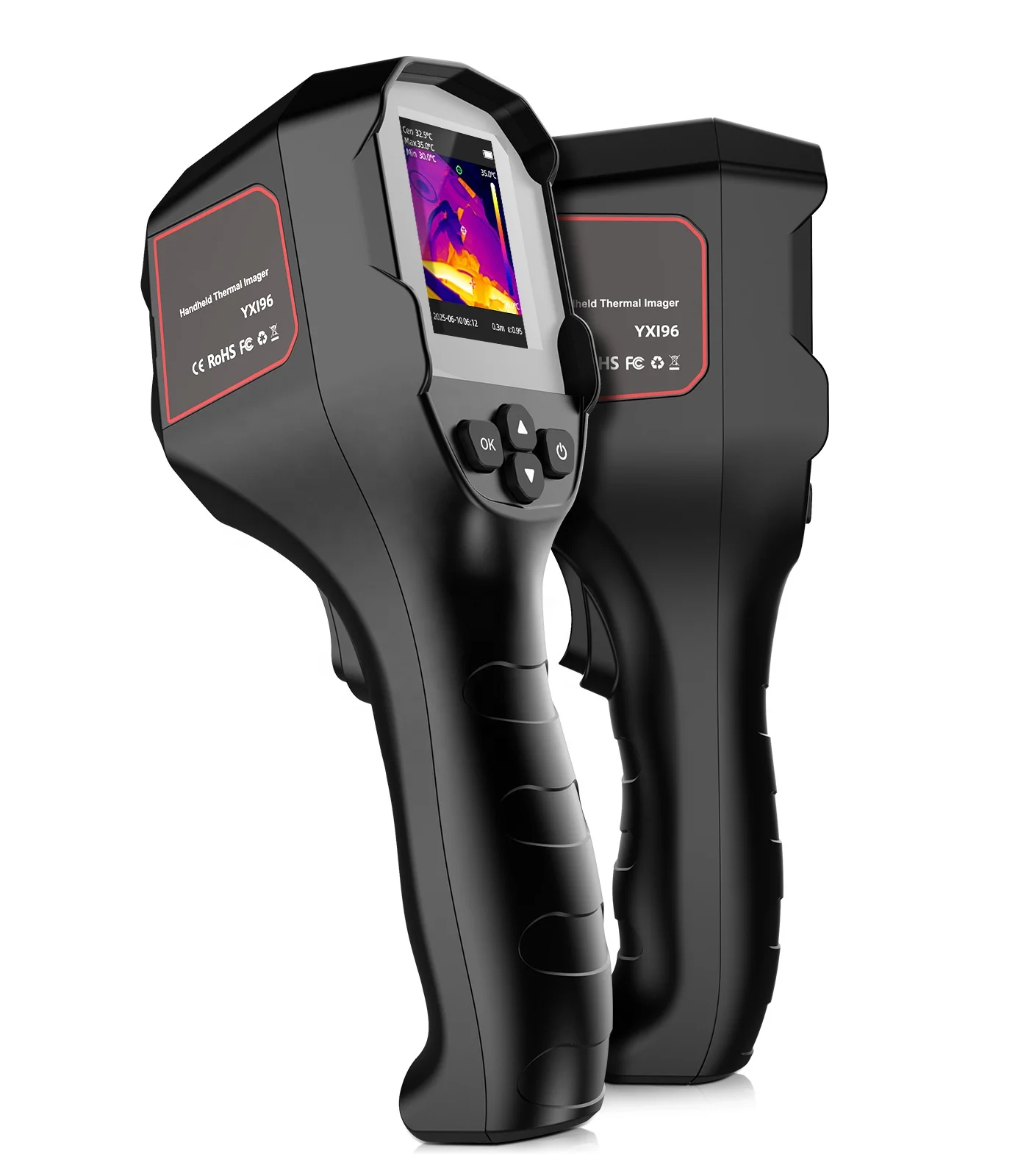 Cámara térmica de mano TISR 240x240 resolución IR 4X zoom digital 550 ℃   Cámara de imágenes térmicas de inspección industrial Hvac