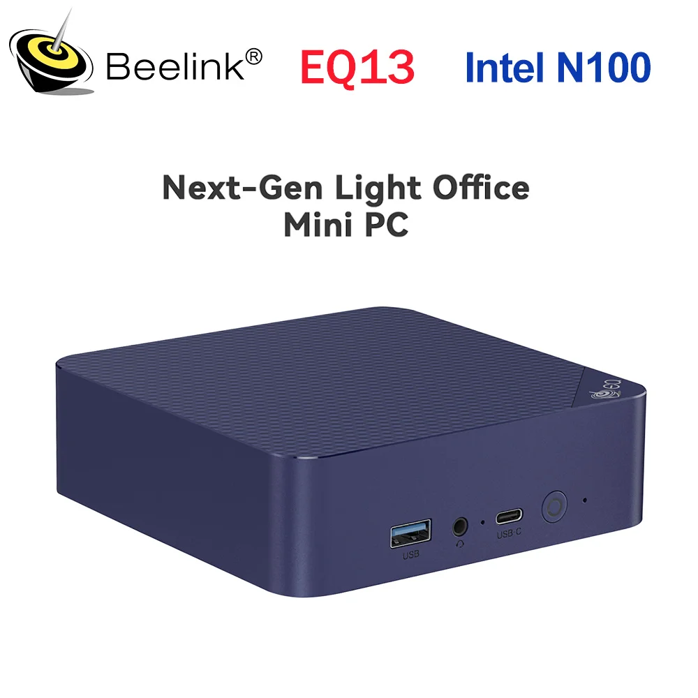 New Beelink N200 Mini PC EQ13 N100 16G500G SSD Support 4K Dual HDMI WIFI6 BT5.2 Quiet Office Desktop Computer VS EQ12 DDR5