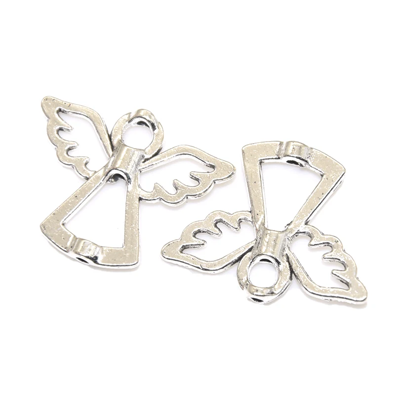 10pcs 5 Color Fairy Angel Frame Charm Alloy Metal Spacer Beads For DIY Bracelet Jewelry Accessories Making