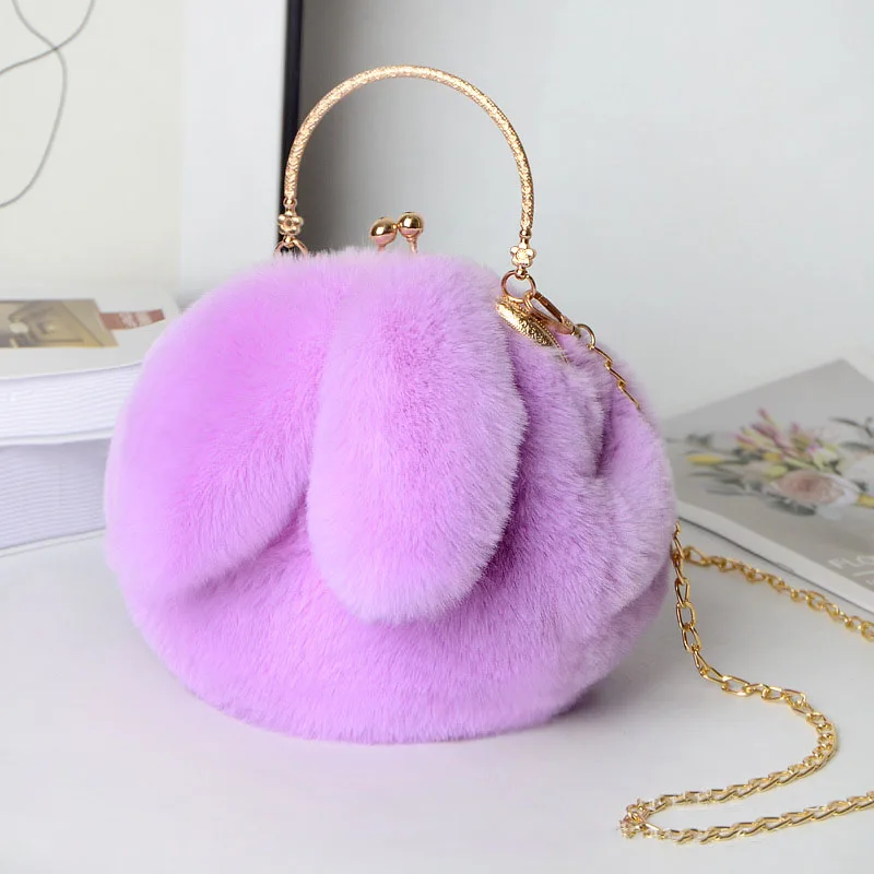 Cute Plush Rabbit Crossbody Bags For Women Version Cute Creative Purses And Handbags Girls New Rabbit Ear Shoulder Messenger Bag