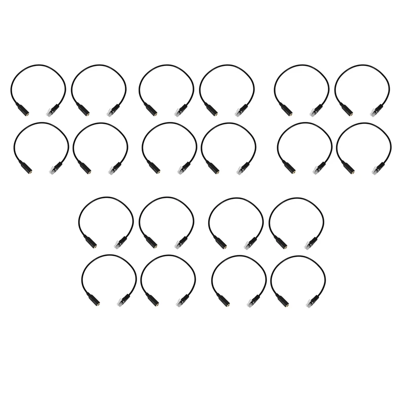 

A81M Новый 20 шт. 3,5 мм разъем для RJ9 для гарнитуры Iphone для офисного телефона, кабель-адаптер