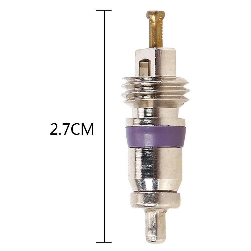 10Pcs/Set AC R134a Valve Core Automotive Car Air Conditioning Cores Needles Repair Kit Heat Resistant Vehicle Auto Accessories