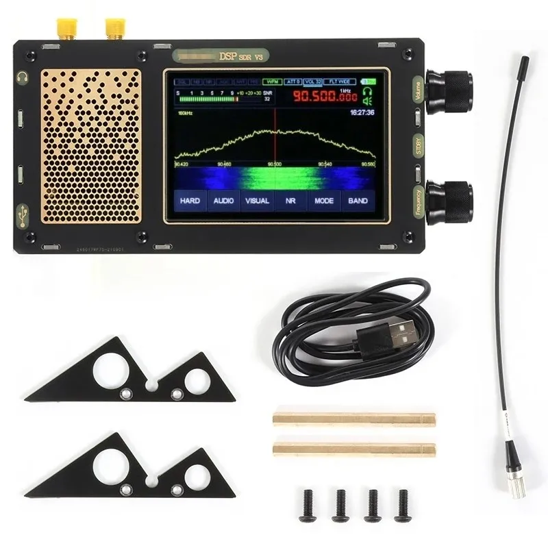 HFDY Registered 50K-2GHz V1.10d Malahiteam SDR Receiver Radio DSP SDR Receiver 3.5