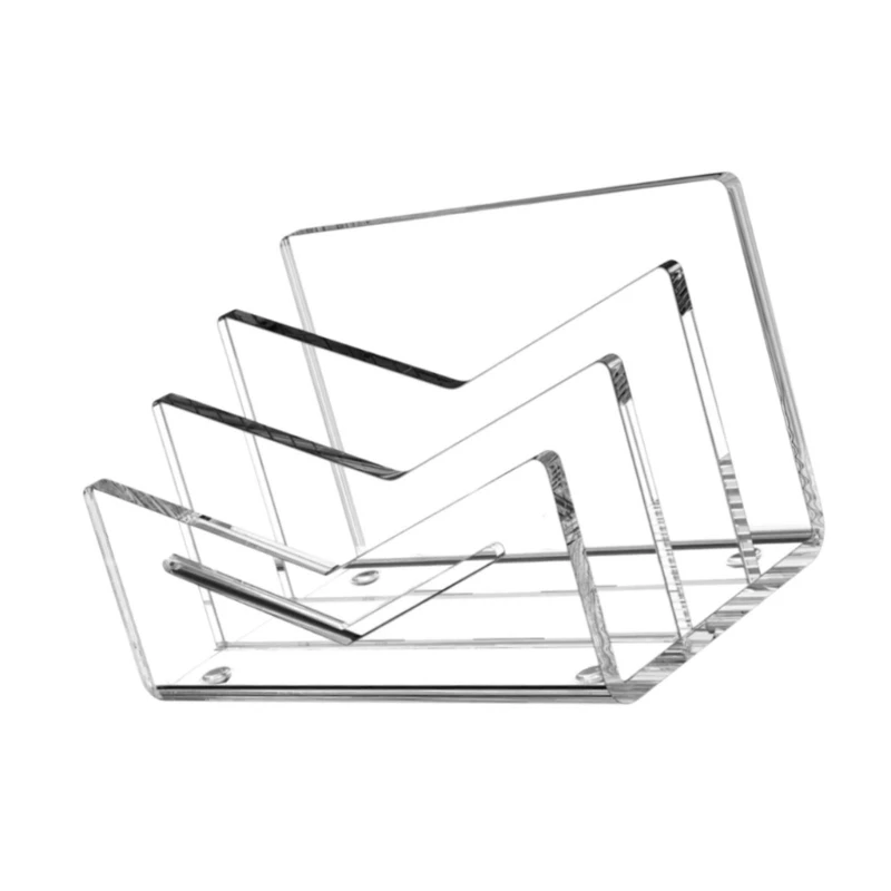  3 Layer Acrylic Mail Sorter Letter Desktop Envelope Organiser Stand For Office