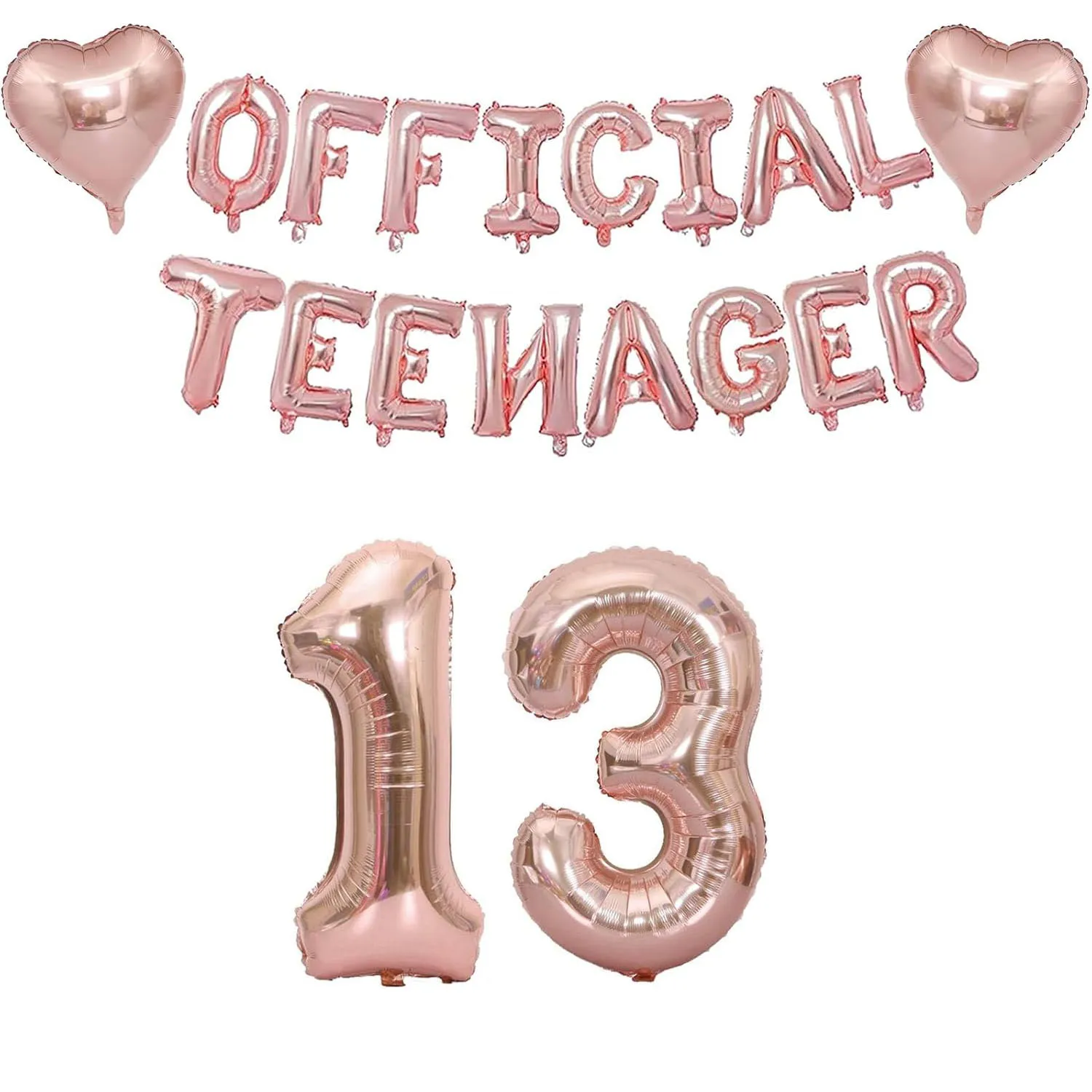 16 Zoll offizielle Teenager-Luftballons, offizielle Teenager-Dekoration zum 13. Geburtstag, Party-Lieferanten zum 13. Geburtstag, Dekorationen, Banner