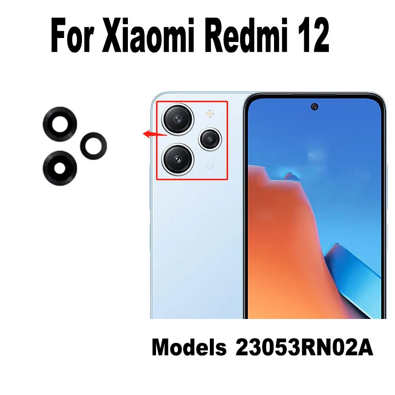 Xiaomi Redmi için 1 adet 12 arka kamera Lens arka ana kamera cam kapak ile çerçeve çerçeve flaş lambası değiştirme 4G 5G