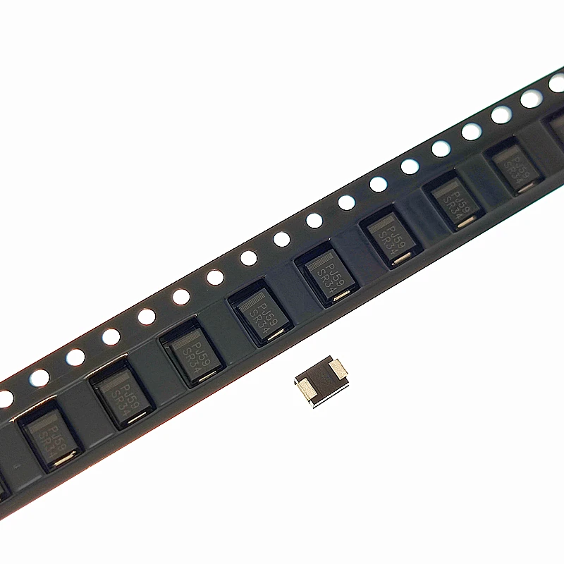 100Pcs/Lot SR34 T/R SMB/DO-214AA 3A 40V B340 SS34 SK34 Dioda prostownicza Schottky'ego do montażu powierzchniowego