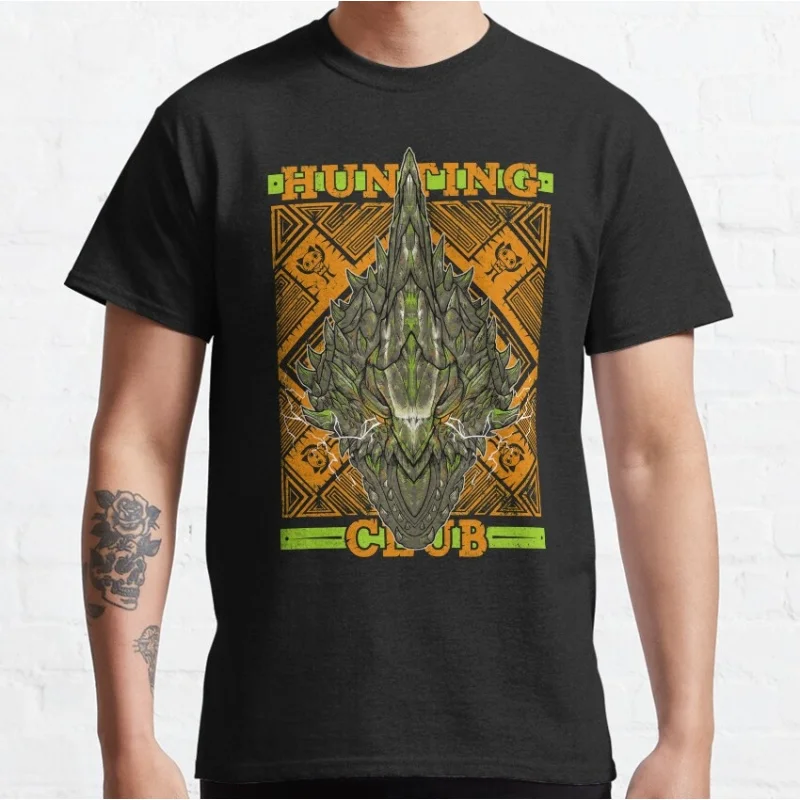 Astalos Monster Hunter World Hunting Club Gift t shirt for gamer Short Sleeve MHW Graphic Clothes All size top S-6XL