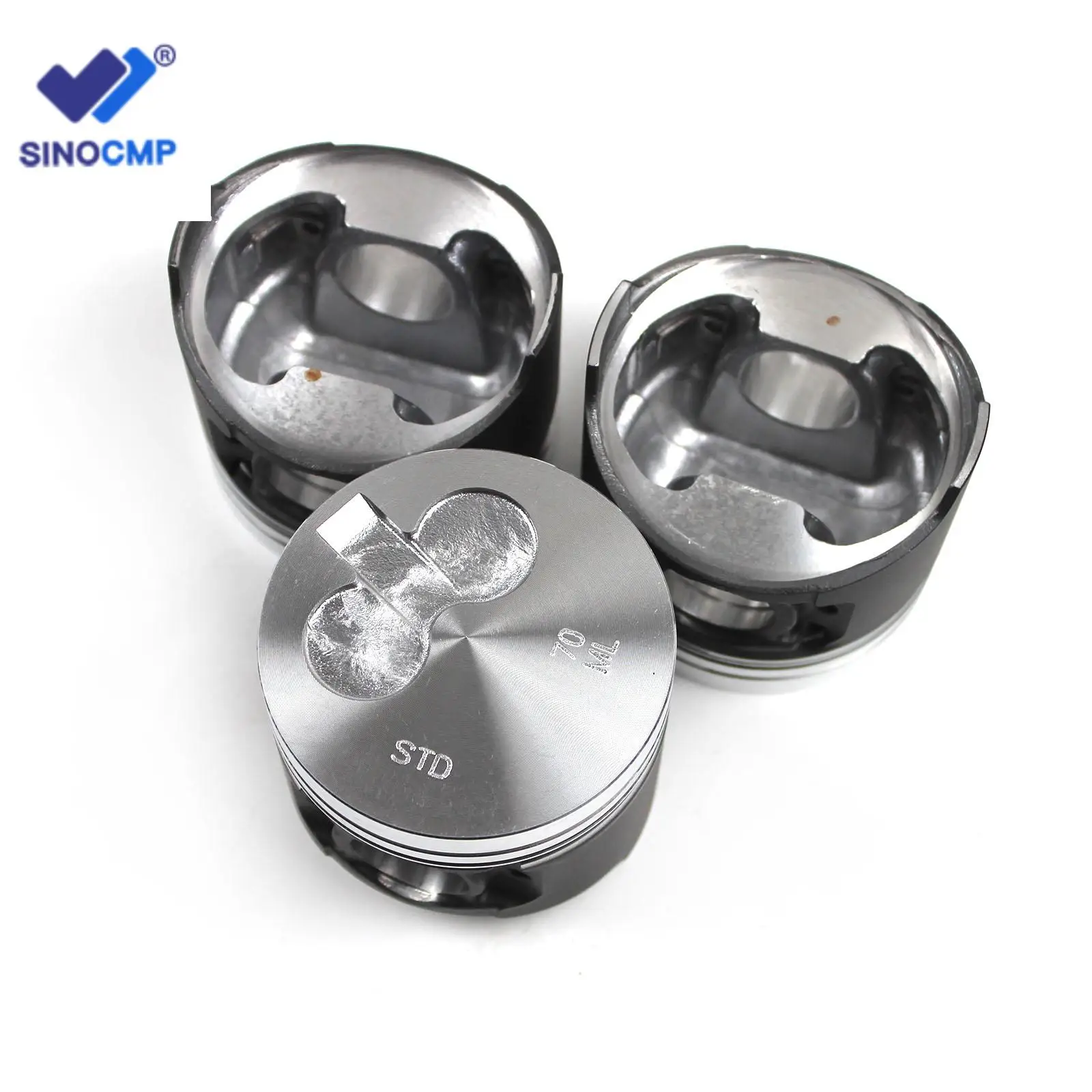 SINOCMP 3 Sets 3TNV70 3TNV70-HGE Engine Piston Kit For Yanmar VIO15-3 VIO10-2 VIO15-2A Excavator