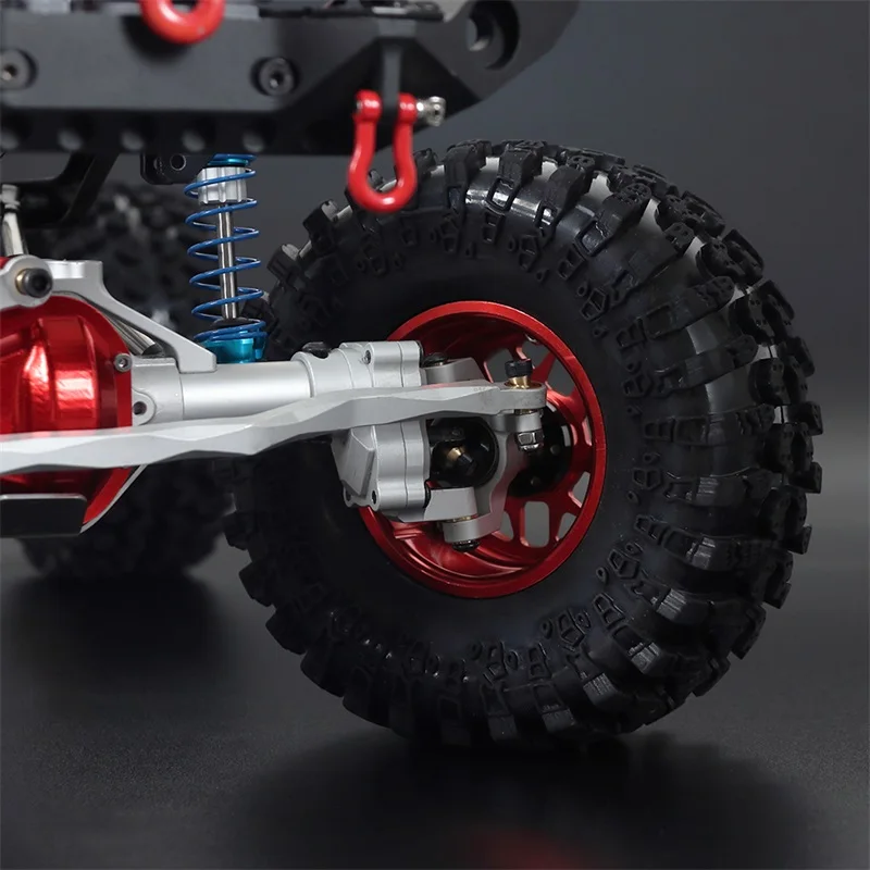 Metalowy zestaw przedniej i tylnej osi portalowej do 1/10 RC Rock Crawler Car Axial SCX10 i SCX10 II 90046 90047 Parts