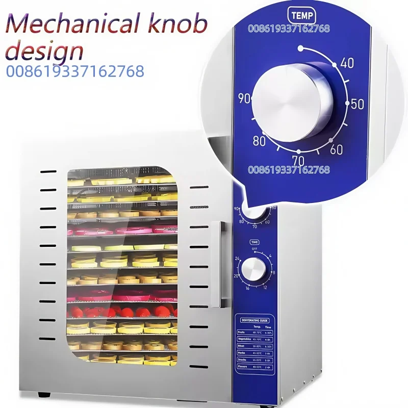 Wholesale 12-Tray Stainless Steel Fast Fruit Dryer New 220V Dehydration Oven for Hotel Food Processing Vegetable Machines