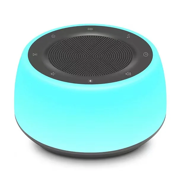 Multifunctional Sleep Aid Machine White Noise Night Light 7-Color Ambient Light Timer for Bedroom Bedside Relaxation