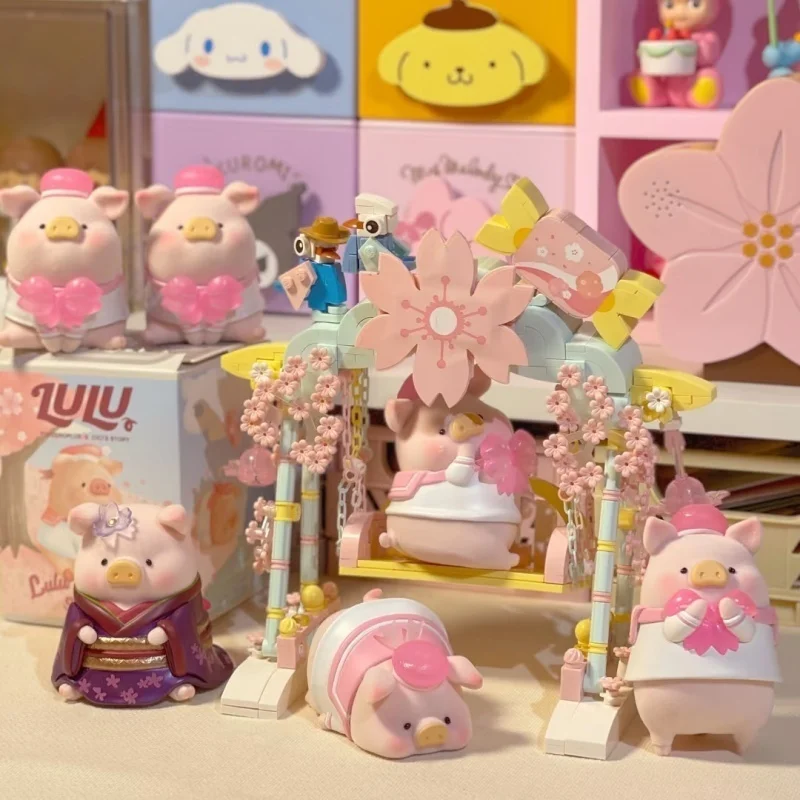 

Оригинальная серия Lulu Piggy Ulu In Bloom, слепая коробка Сакура 2, фигурки аниме, коллекционная игрушка в подарок, загадочная коробка, декоративная фигурка