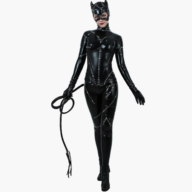 Fouet noir en similicuir pour femme, accessoires de costume LYus, fouet de cosplay d'Halloween, fouet Flogger, 190cm