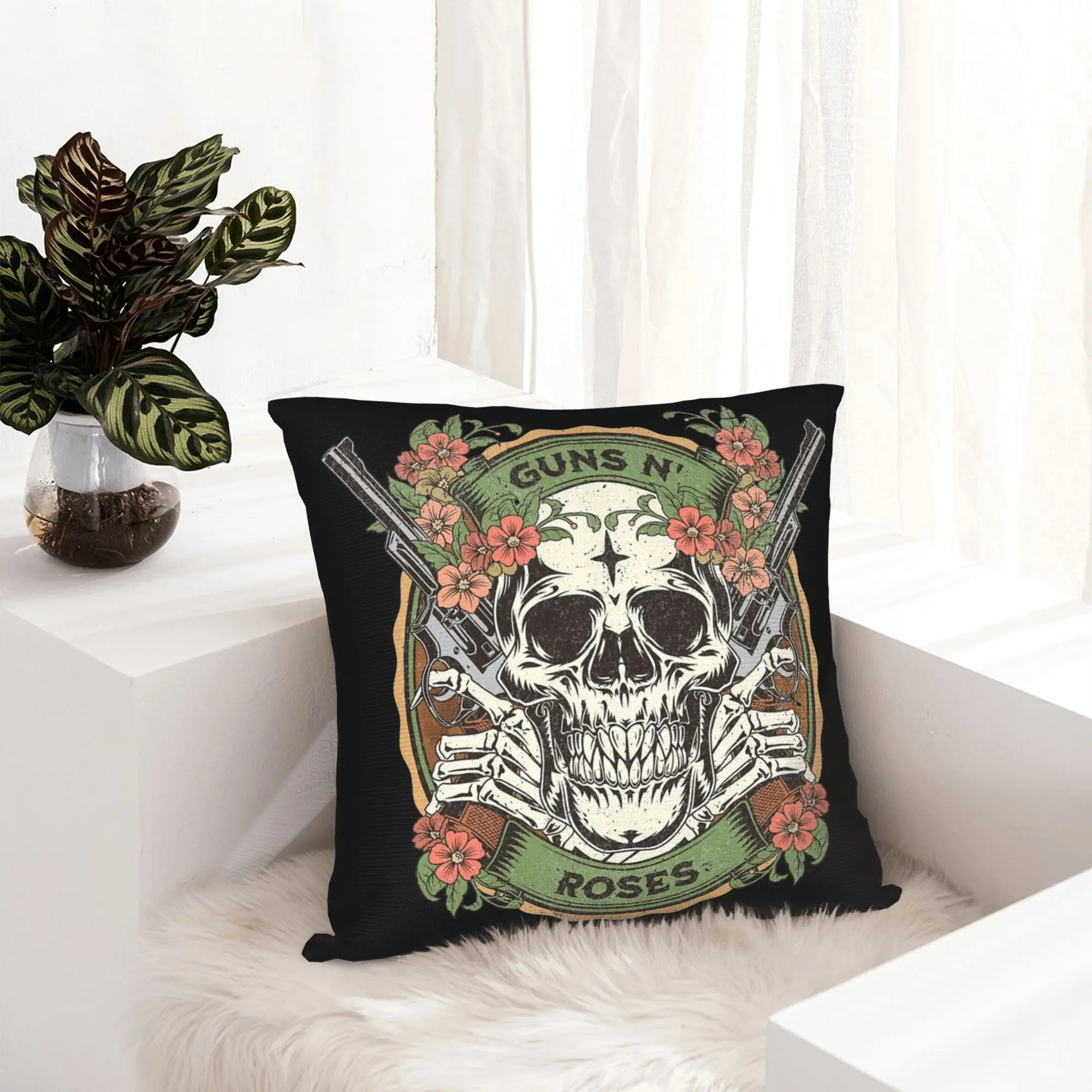 Rock Music Band G-Guns N Roses Pillowcase Printed Fabric Cushion Cover Gift  Pillow Case Cover Home Dropshipping 18''