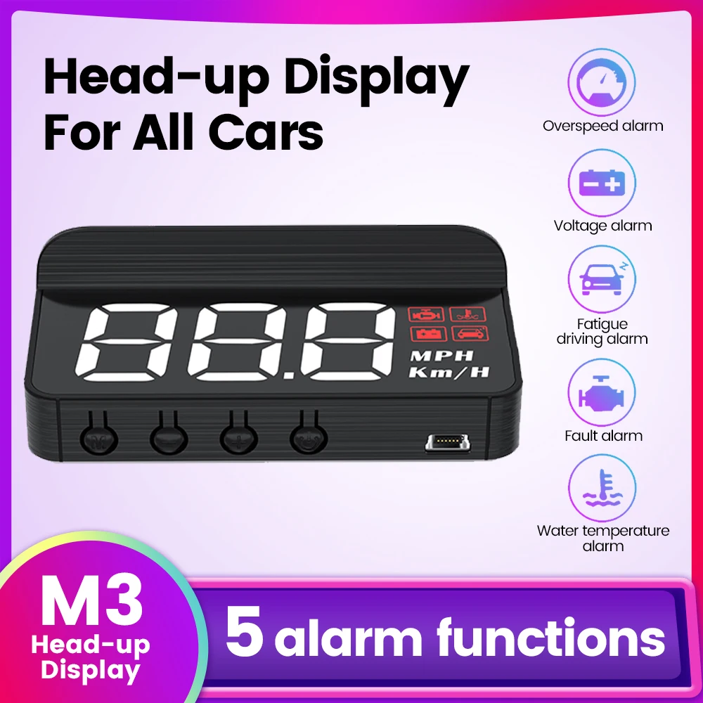 

2023 NEW OBD2 HUD Car Head Up Display Windshield Projector Big Fonts Speedometer Digital Electronic Auto Accessories For All Car