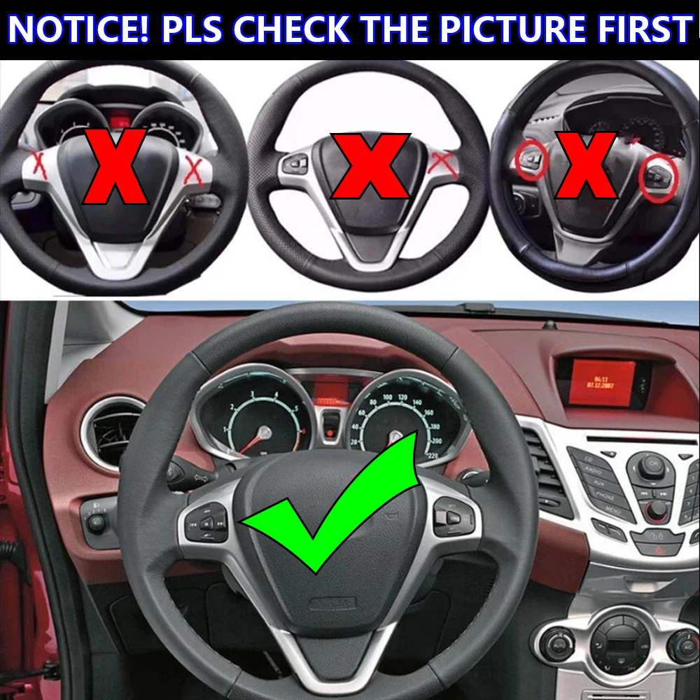 Светодиодная кнопка управления круиз-контролем на руле для Ford Fiesta MK7 MK8 ST Ecosport 2013-2015 синяя/красная