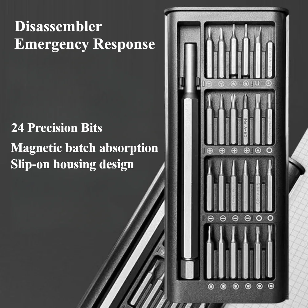 24 ensembles de tournevis dans 1 iPhones Camera Glasses outils à main Montre têtes plates hexagonales Ordinateur ordinateur Ph