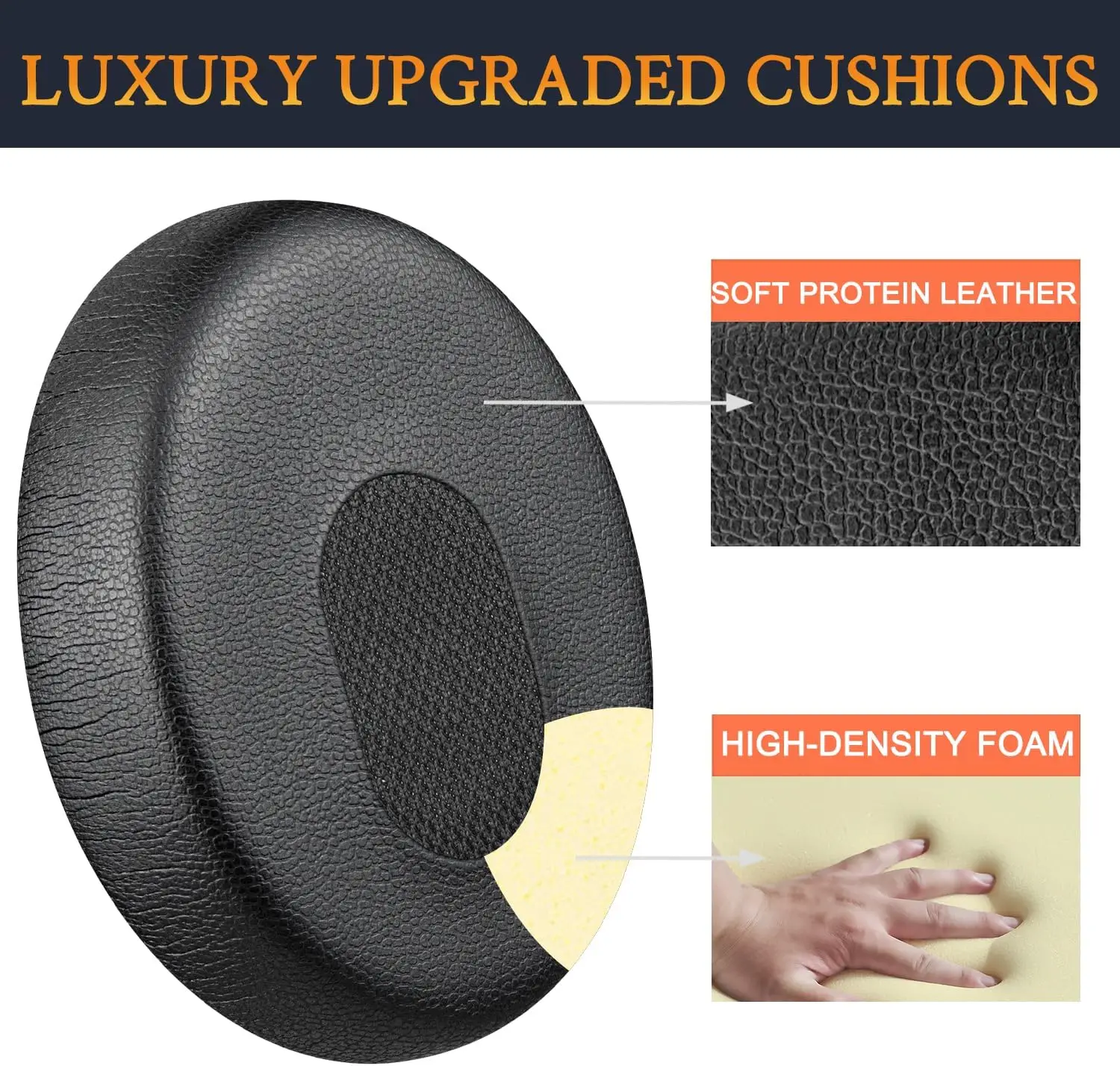 (Do Not Fit OE1) Snap On Headband + Earpads Kit for Bose QuietComfort 3 QC3 Headphone Replacement Headstrap Ear Pad Cushion